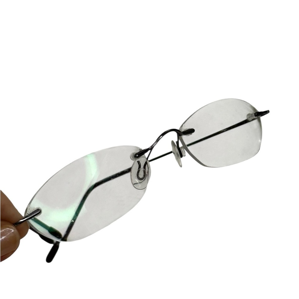 Marchon airlock 2 Sleek Silver Rimless Glasses prescription eyeglasses